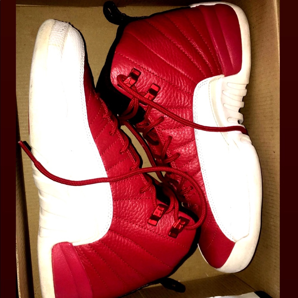 gym red jordan 12s.